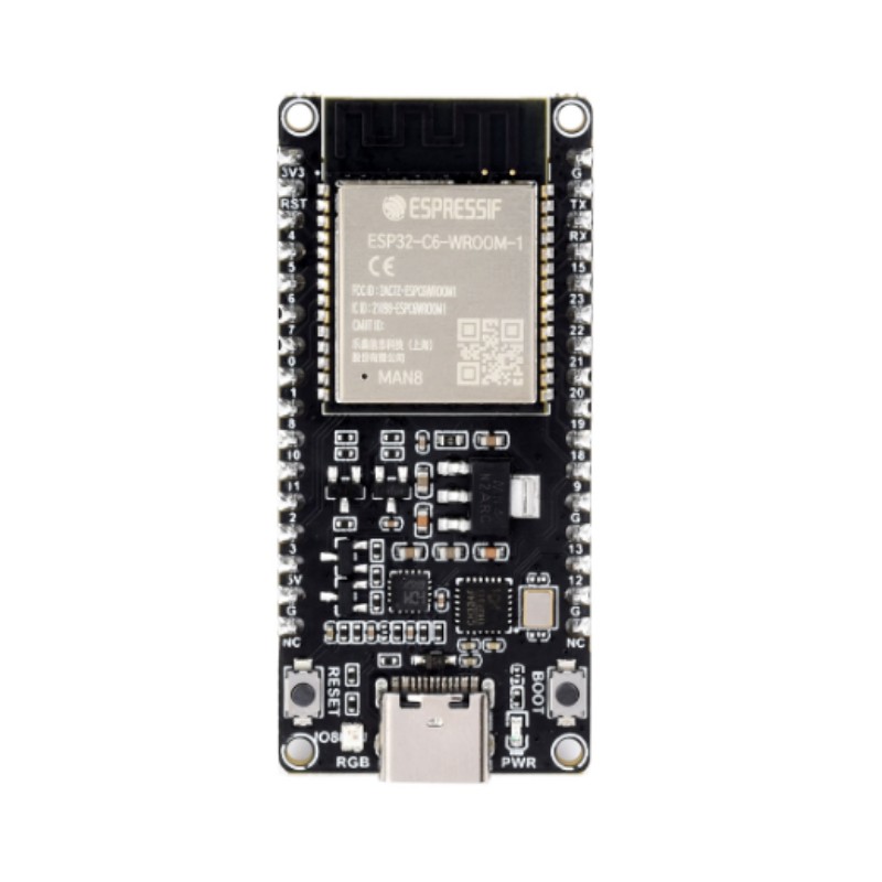 ESP32-C6-DEV-KIT-N8-M forrasztócsapokkal